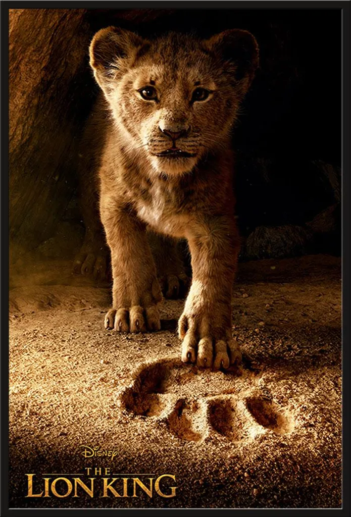 Décoration murale Roi Lion Future King poster sous cadre plastique noir