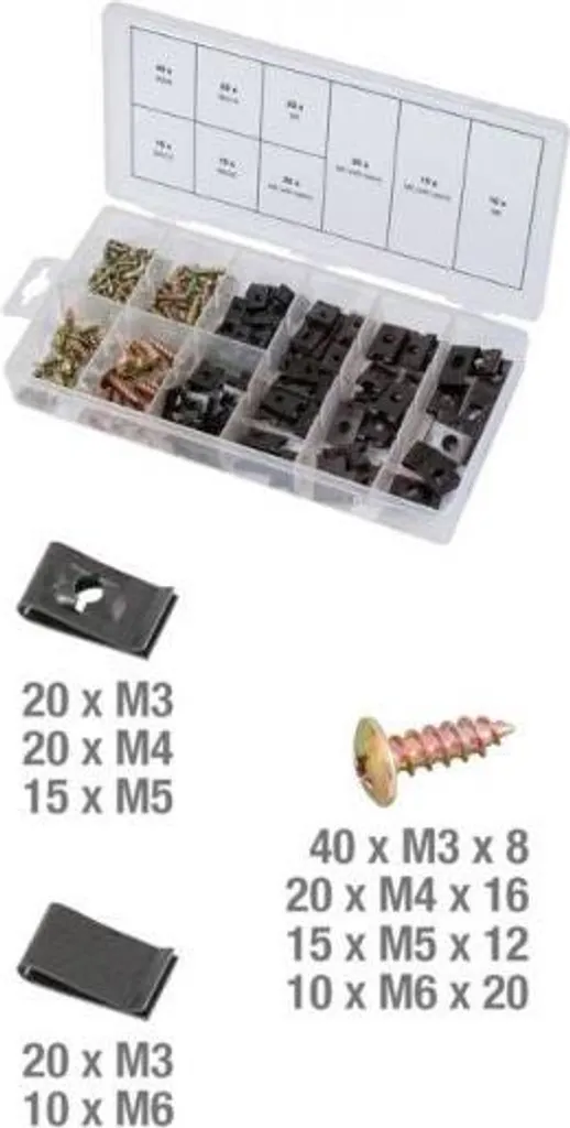 Assortiment de vis et d'écrous cage KS TOOLS 170 pièces 970.0530 Pro