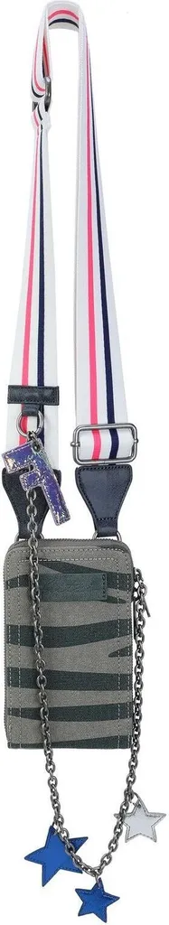 Pochette smartphone bandoulière Fritzi aus Preußen Zebra Kaki en toile