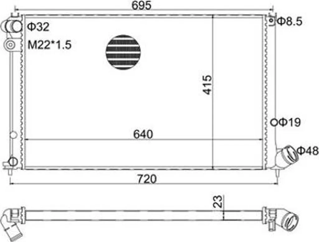 Radiateur moteur Peugeot 406 - Remplacement Fiable HART OE 133014