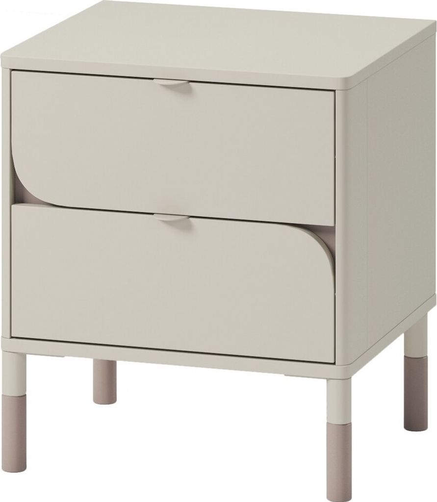 Nachttisch HARMONY HR-07 Nachtkästchen Nachtschrank 2 Schubladen Kaschmir/Trüffel