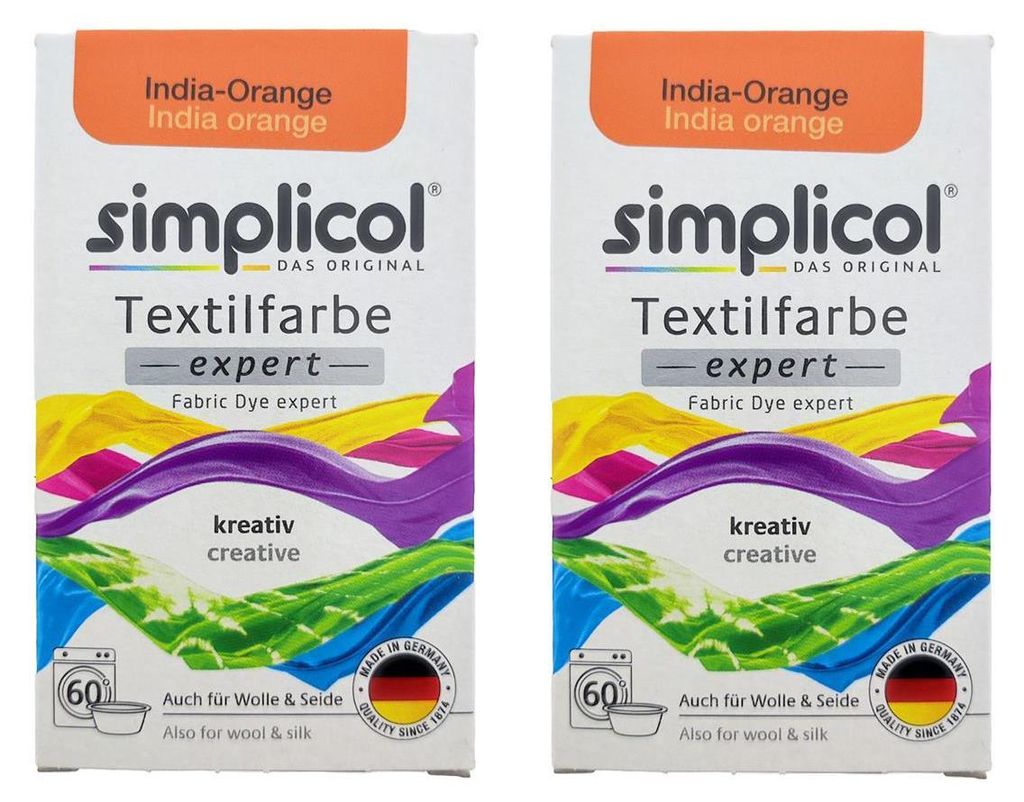 lot de 2 Simplicol peinture textile Expert India-Orange Image du produit 