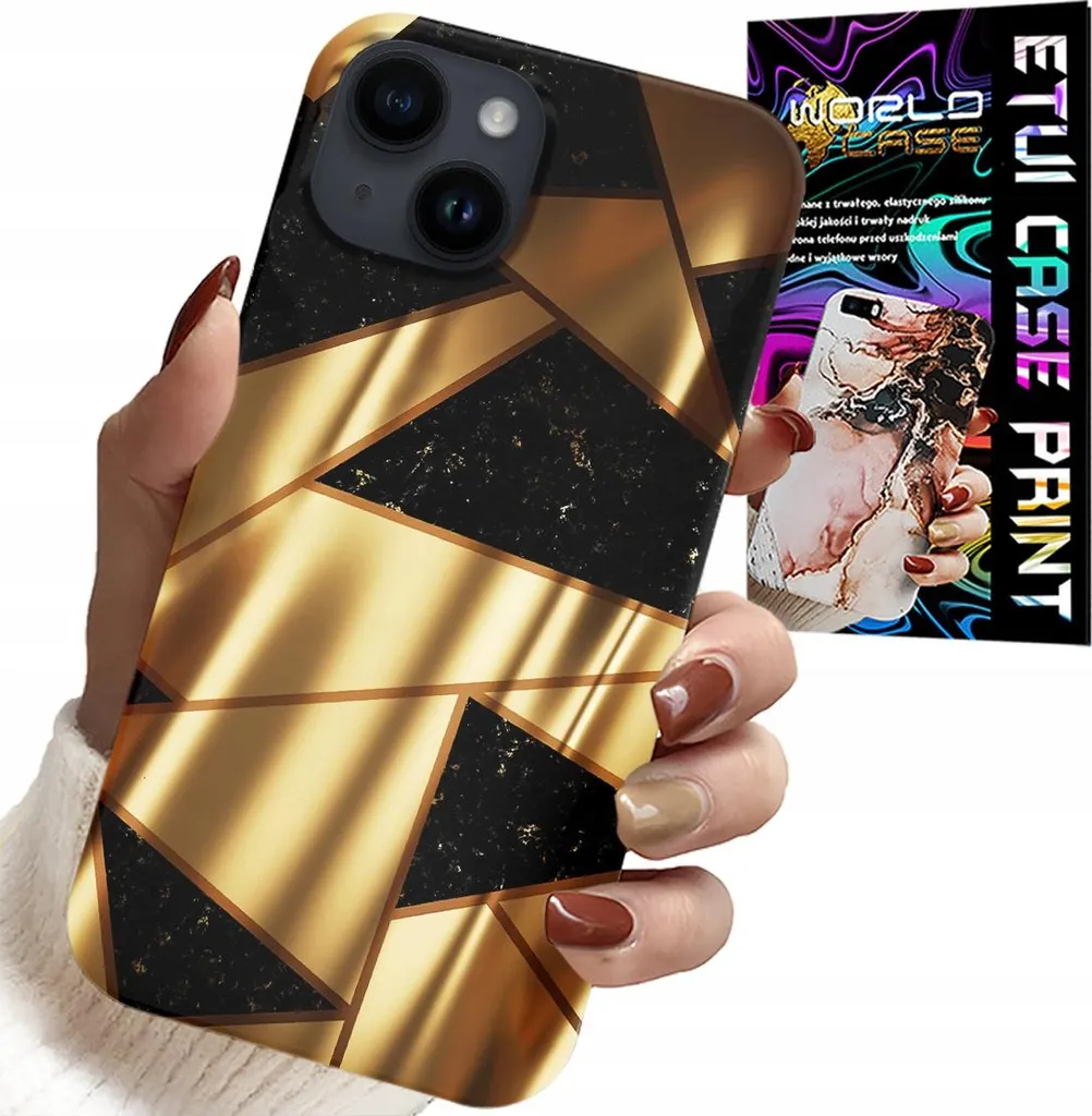 Custodia Per Iphone 13 - Oro Motivi Eleganti + Pellicola Idro