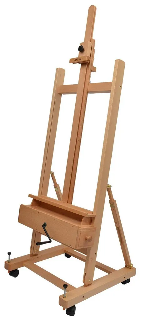 Grand Chevalet d'Atelier Professionnel Artina en bois massif - 210 cm