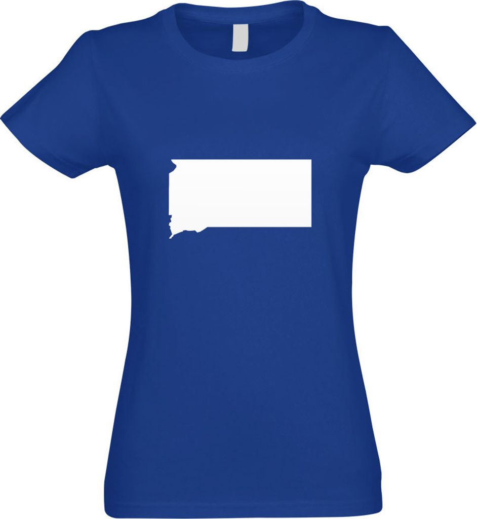 Kiwistar - T-Shirt tailliert - Damen - royal - USA - Bundesstaat - South Dakota - mit Motiv Bedruckt - Funshirt Design - Sport - Freizeit - Damen - S