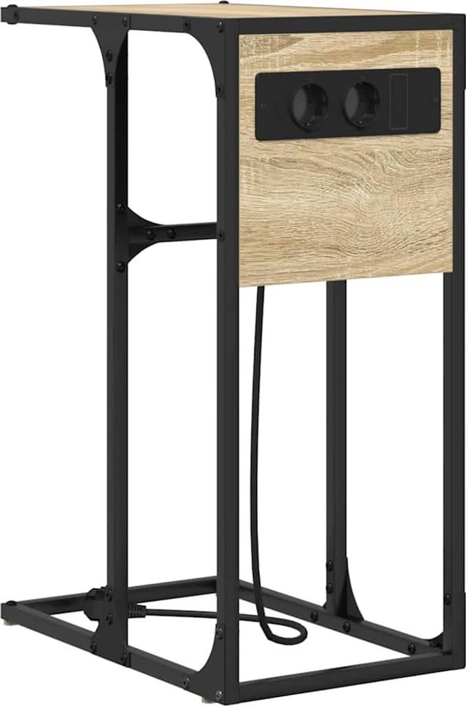 (Robust Möbel)Nachttisch für Schlafzimmer - elegantes Design - Nachtkommode - Sonoma-Eiche 41,5x26x60,5cm Holzwerkstoff - Nachttische & -schr...