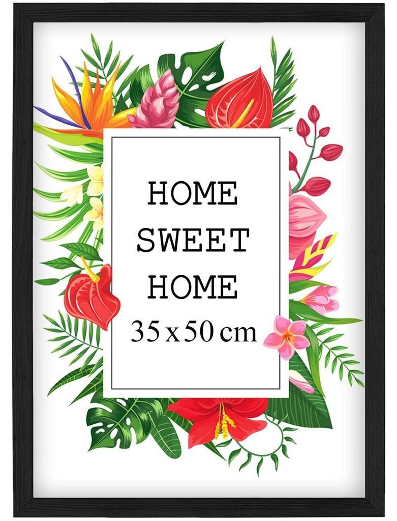 MG Design Schwarz Bilderrahmen 35 x 50 cm - Aus echtem Holz Produktbild 