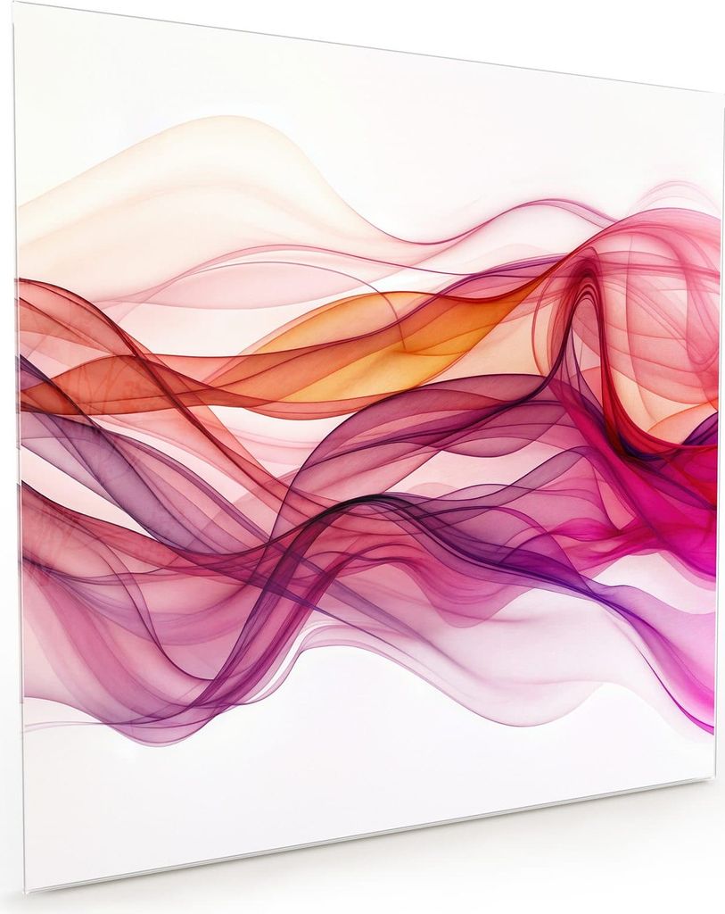 Küchenrückwand Spritzschutz Glas mit Motiv Farbige Schleier 40 x 40 cm