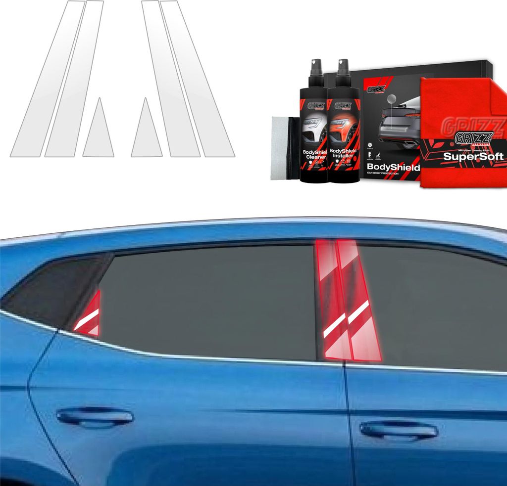 6in1 Schutzfolie für B-C-Säule - Seat Ibiza (2021-2025) Grizz Protector