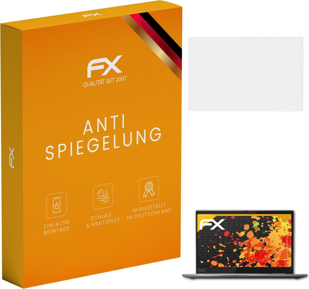 atFoliX FX-Antireflex 2x Schutzfolie kompatibel mit Lenovo ThinkPad X1 Yoga (5th Gen. 2020) Displayfolie