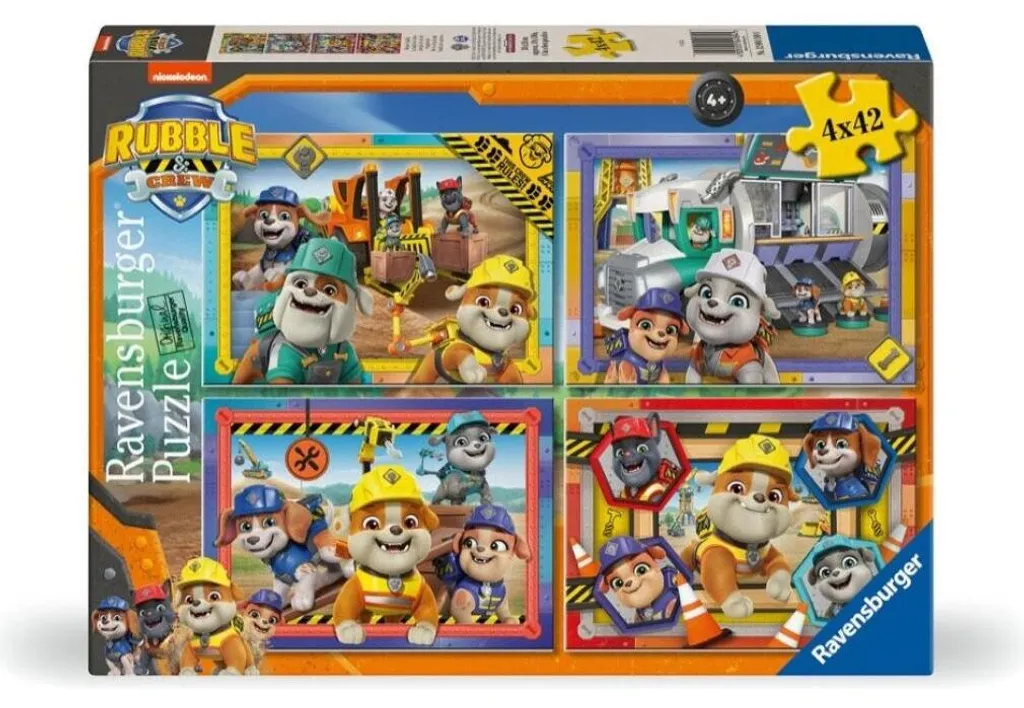Jeu Éducatif Puzzle Rubble et sa bande 4x42 pièces pour Fille et Garçon