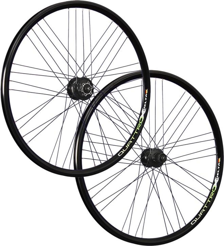 28 Zoll Laufradsatz Airtec1 Hohlkammerfelge Shimano DH-3D32 - Cues QB400 Disc schwarz