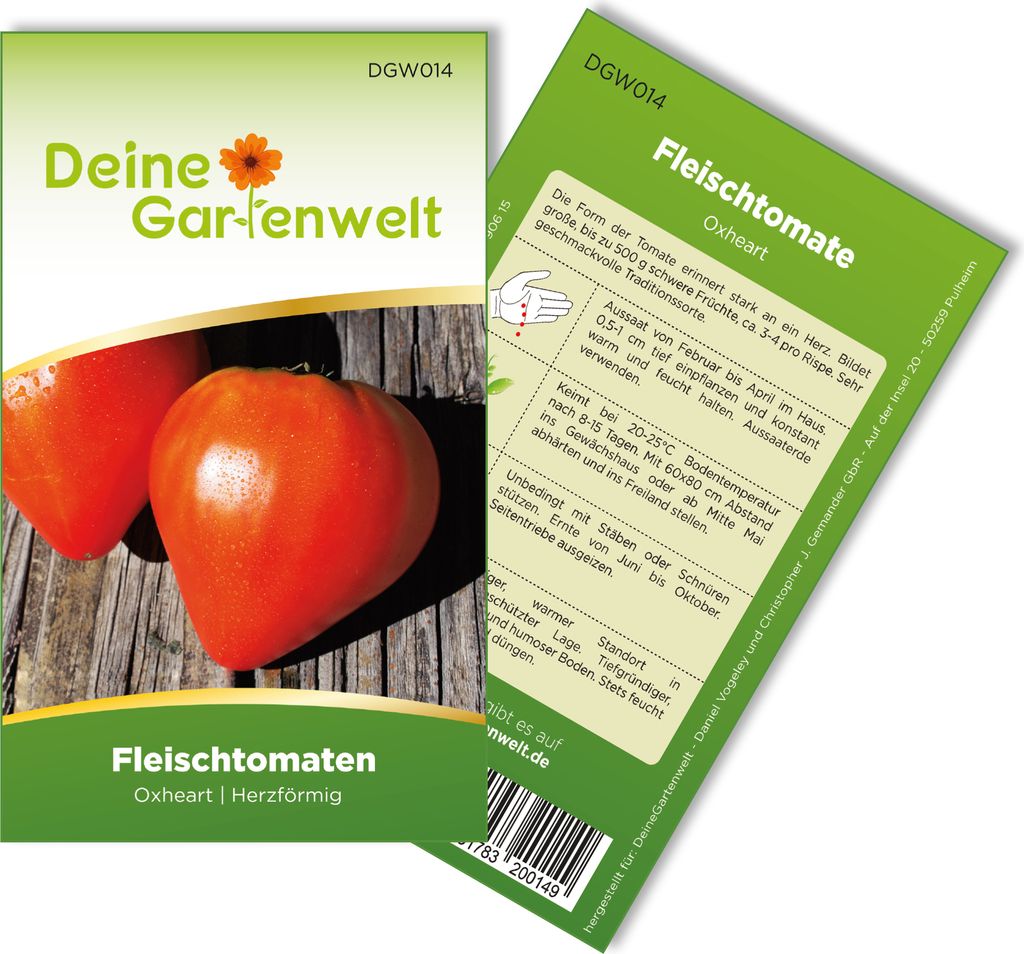 Fleischtomaten Oxheart (Ochsenherz) Samen - Solanum Produktbild 