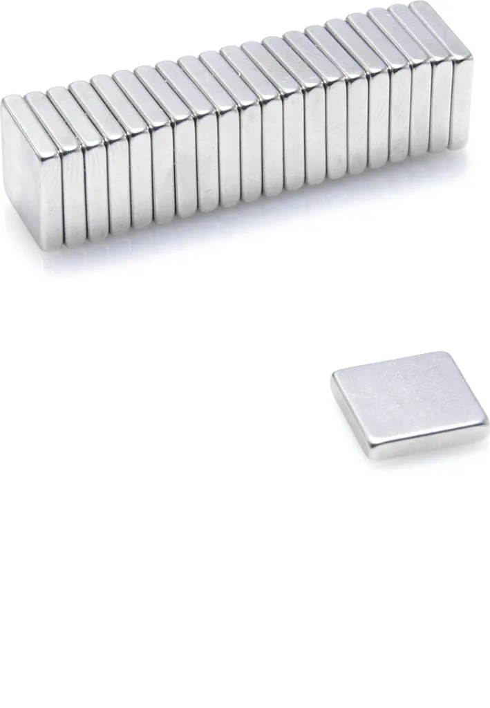 100 Magneti Neodimio 10x10x2 mm N38 | Calamite Forti per Casa
