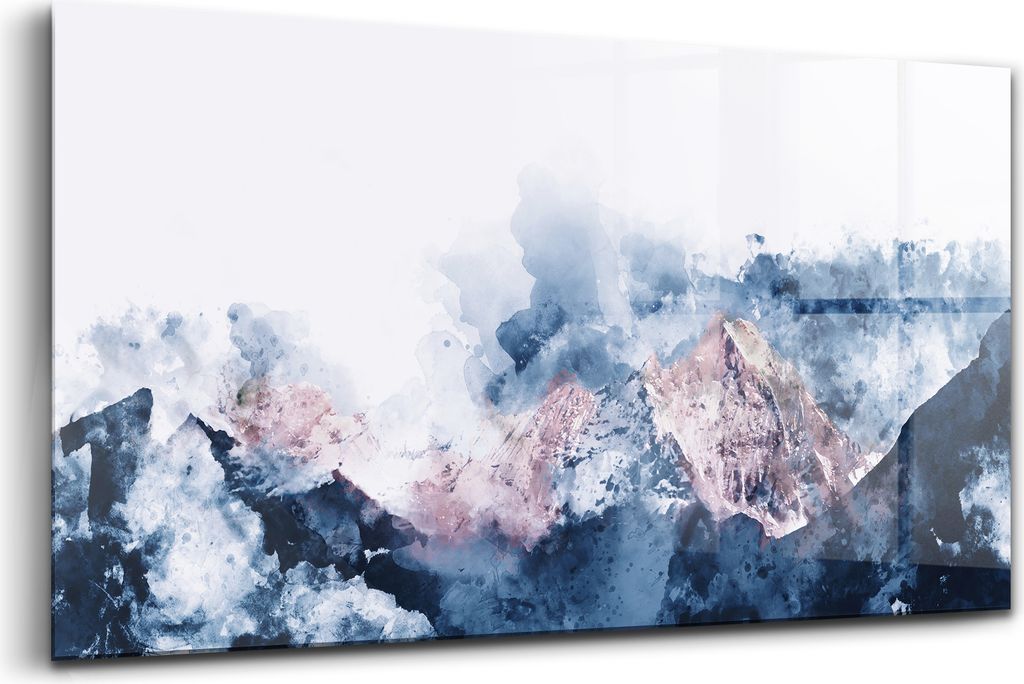 Bilder auf glas - Einteilig - Wanddekoration - Glas Bilder - 120x60 - Abstrakte Bergketten