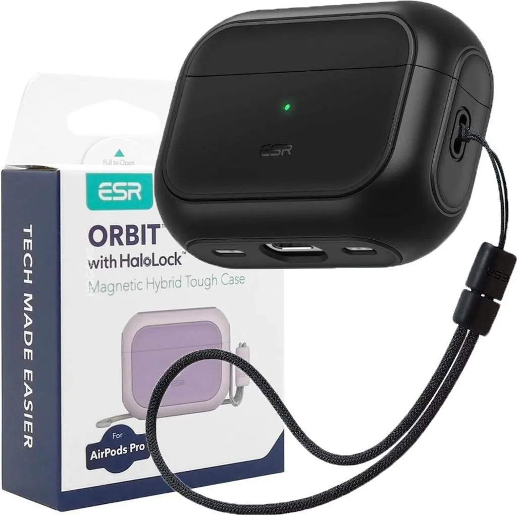 Esr Orbit Halolock Magsafe Apple Airpods Pro 1 / 2 Nero