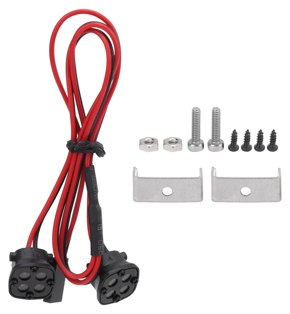 8 LED-Dachlicht, universell, langlebig, RC-Car-Scheinwerfer für Modellkletterautos, Schwarz