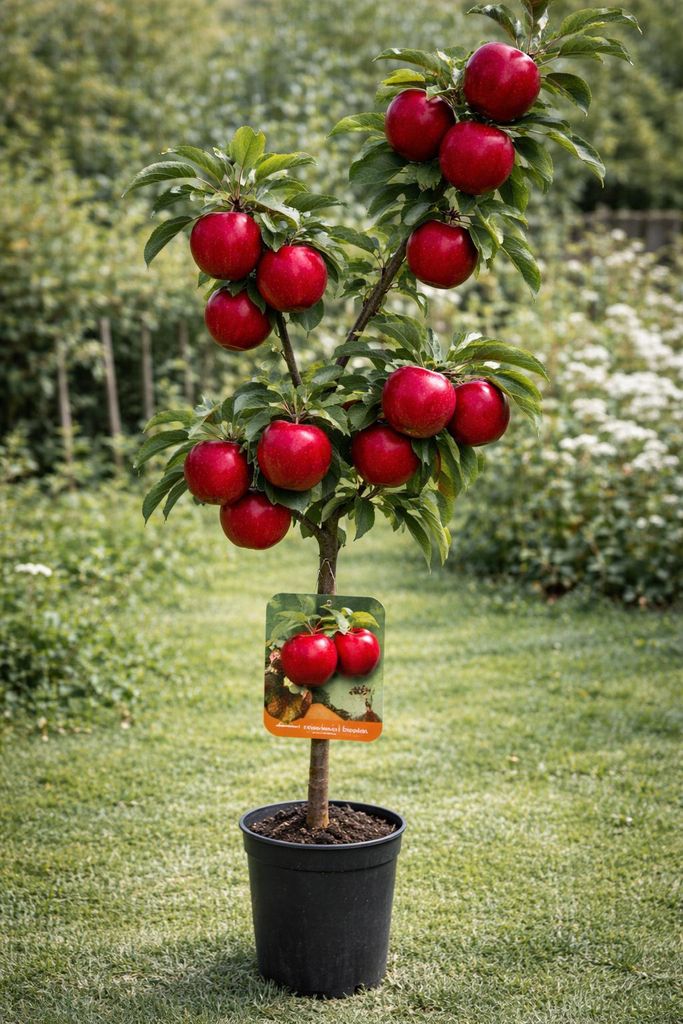 Malus ‘Super Starking’ Apfelbaum 100–140 cm – robuster Winterapfel für Garten & Terrasse, ertragreicher Obstbaum
