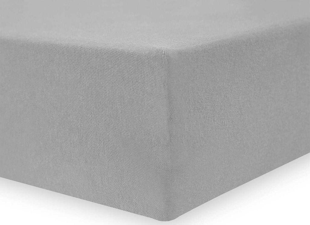 Jersey prostěradlo 180x200+25 šedé s elastickou šňůrkou Obrázek produktu 4