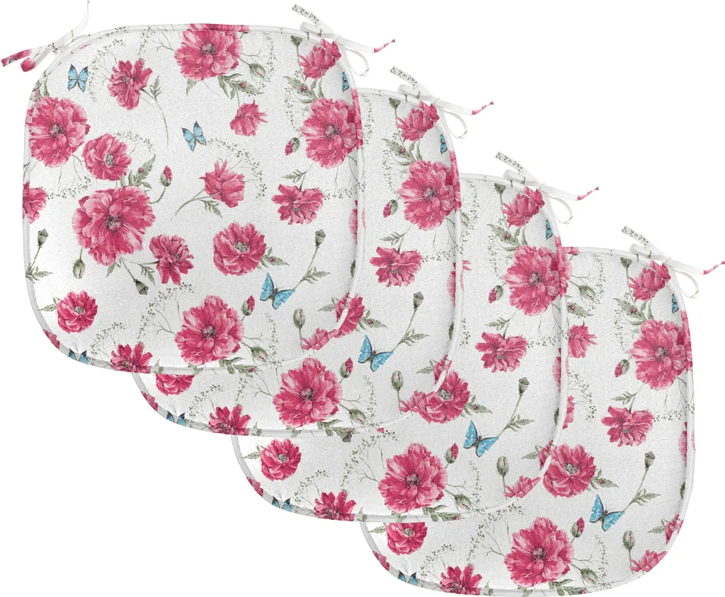 Coussin de Salle à Manger Décoratif pour Cuisine 40x40cm Lot de 4 Imprimé