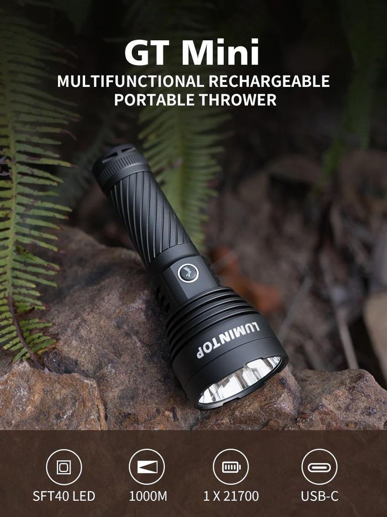 Lumintop GT Mini 5.0 Alu Thrower Lampe 1600 Lumen 1000 m Produktbild 