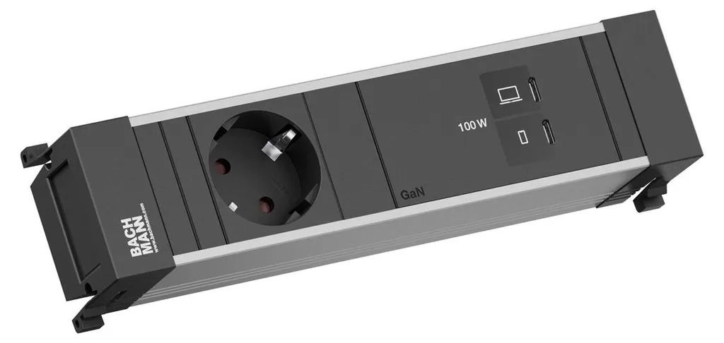 Alimentation de bureau encastrable pour charge ordinateur USB-C 100W