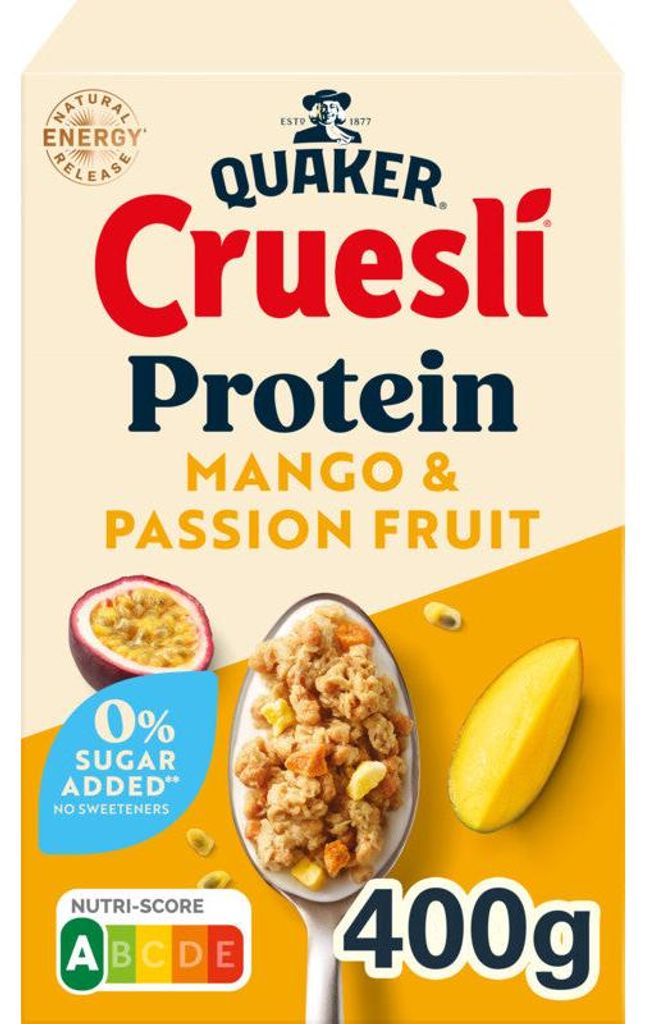 Quaker Cruesli Protein Mango & Passionfruit, 400g – Muesli Immagine del prodotto 