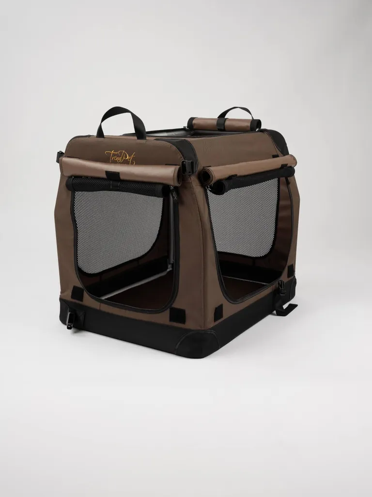 Caisse pliante chiens TrendPet TPX-Pro 60 brun - Transport sécurisé