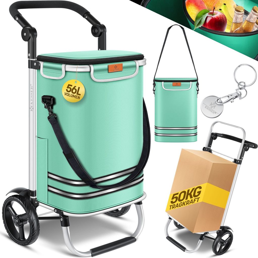 KESSER® Einkaufstrolley klappbar mit 56L Kapazität und Produktbild 