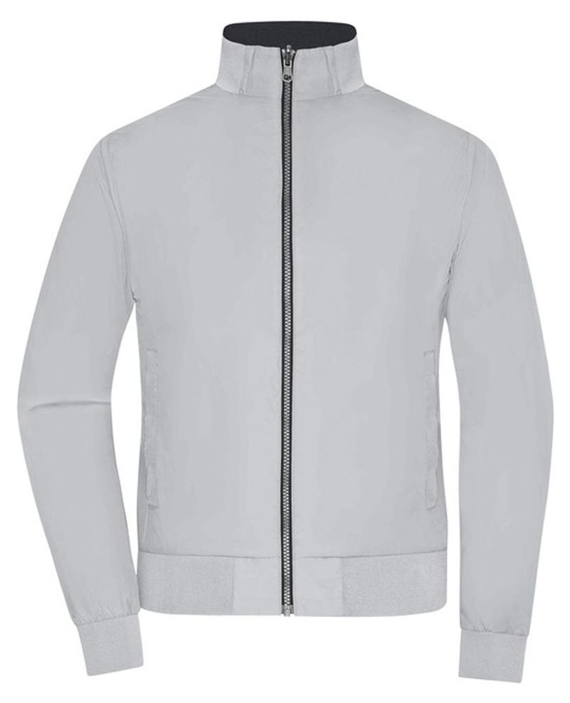 James and Nicholson - Jacke Blouson für Damen LT2389 (XL) (Schwarz/Silber unifarben)