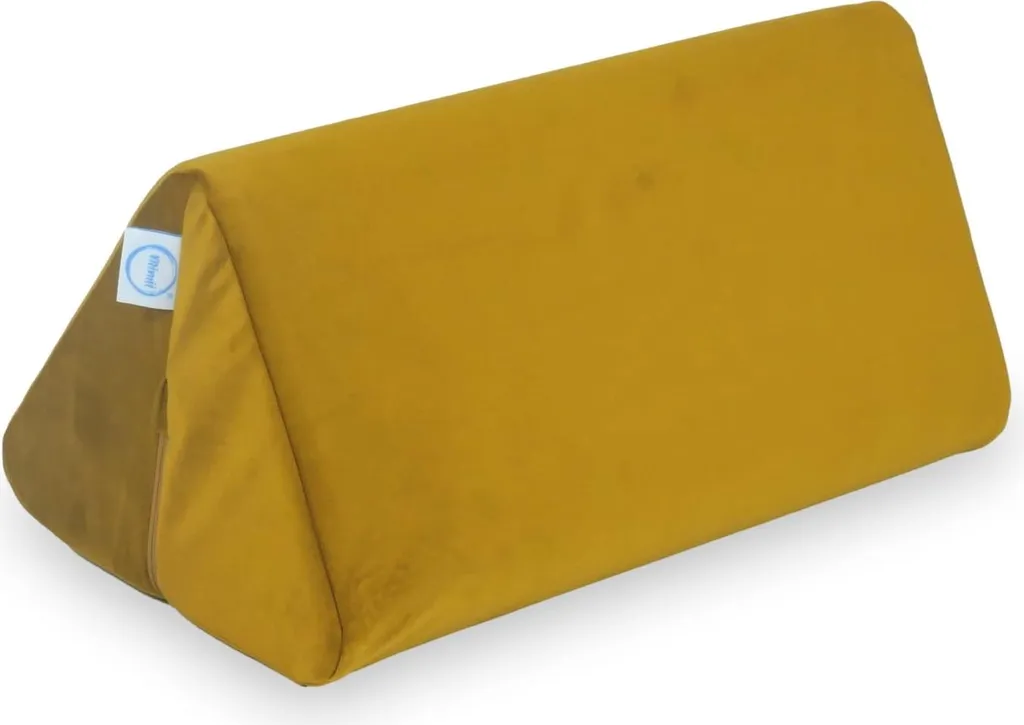 Piccolo Triangolo Velluto Oro per Divano | Cuscino Decorativo di Lusso