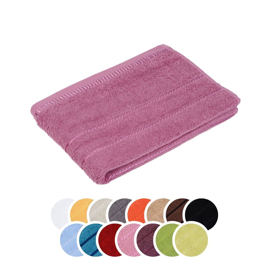 liebling Duschtuch, 100% Baumwolle, Serie Potsdam, 70 x 140 cm, 60 Grad waschbar, trocknergeeignet, Farbe: altrosa