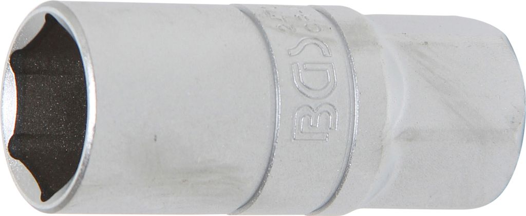 BGS 2470 Zündkerzen-Einsatz, matt verchromt, 12,5 (1/2) Antrieb, SW 21 mm