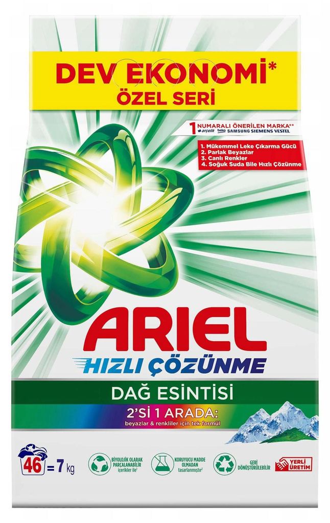 Ariel 2-in-1 Universal Bergfrühling Weiß und Farbe Produktbild 