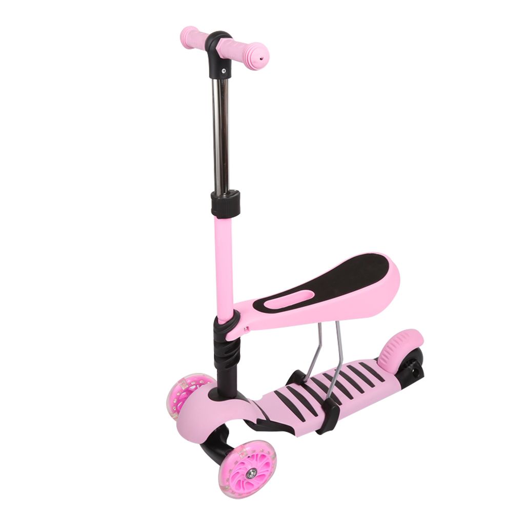 2-in-1 Kinder Roller Scooter mit Abnehmbarem Sitz Produktbild 