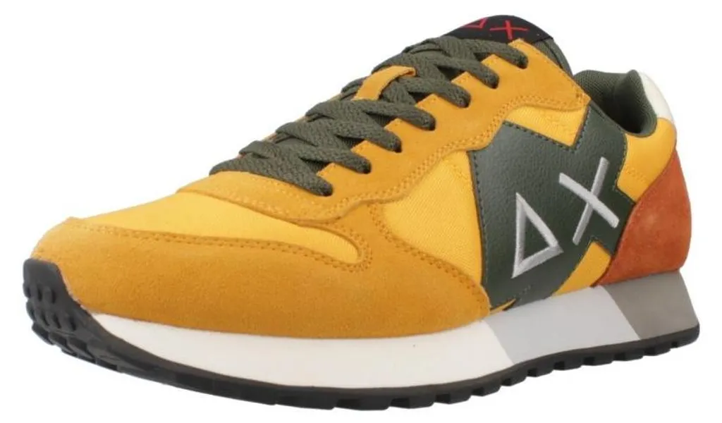 Chaussures Homme Sun68 Scpz43113 en Nylon Jaune avec Semelle Confort