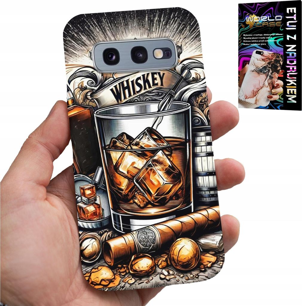 Fall Für Samsung Galaxy S10E - Whisky Zigarre Zurück Designs Für Männer