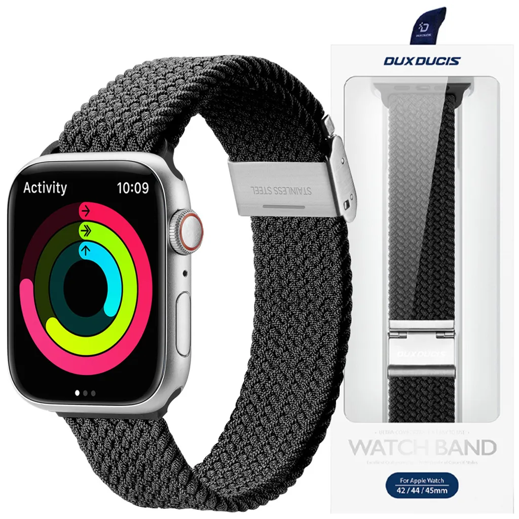 Cinturino Sportivo Dux Ducis Mixture II Apple Watch 45mm 49mm Nero