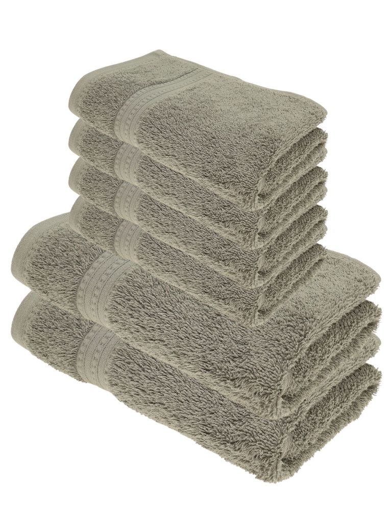 Julie Julsen BIO Duschtuch-Set 6 tlg. 2 Dusch- 4 Handtücher Silbergrau