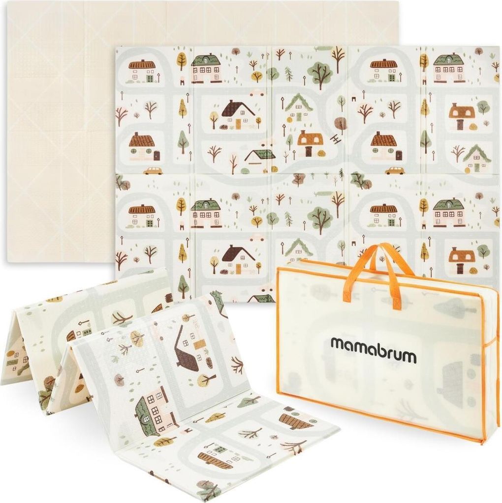 Dwustronna mata piankowa składana 180 x 120 x 1cm - Urocze Zdjęcie produktu