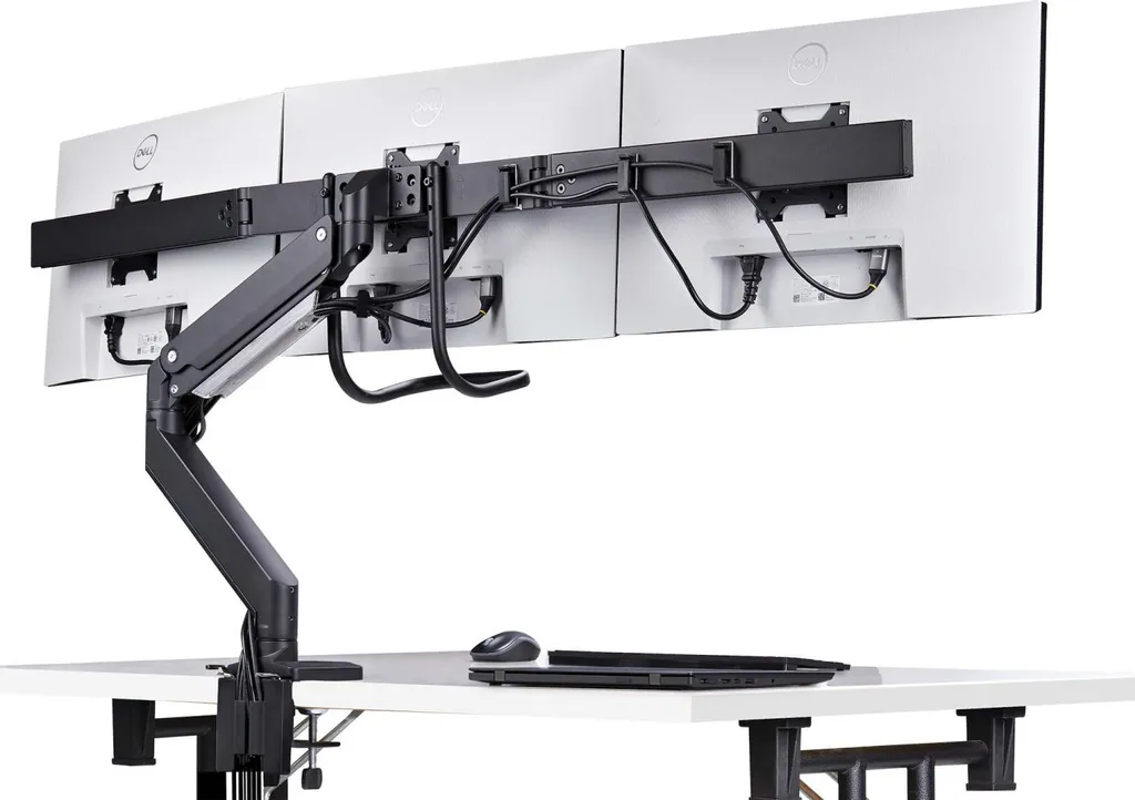 Support Triple Moniteur VESA Ajustable avec Gestion de Câbles Intégrée - 4