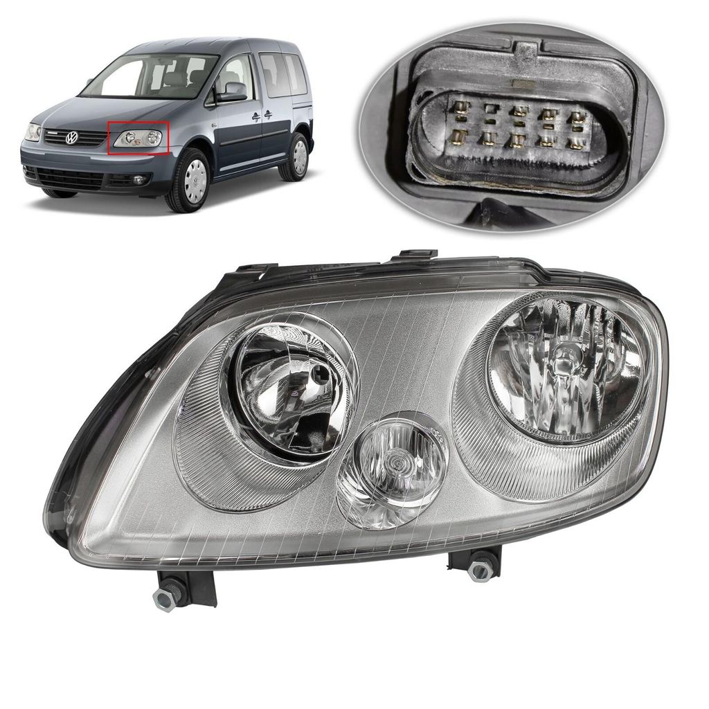 Scheinwerfer H7/H1 Links Für VW Caddy 3 Bj 04-10 Touran 1T Produktbild 