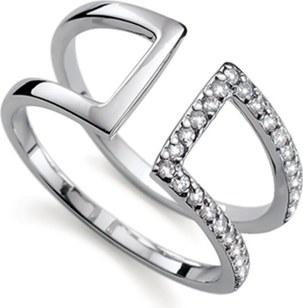 Bague Eternita en Argent Massif 925 - Alliance Éternité Sertie de Cristaux