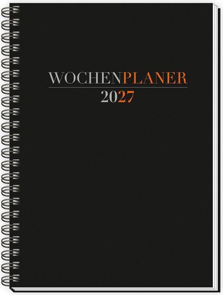 TRÖTSCH - Wochenplaner A5 mit Wire-O Schwarz 2027