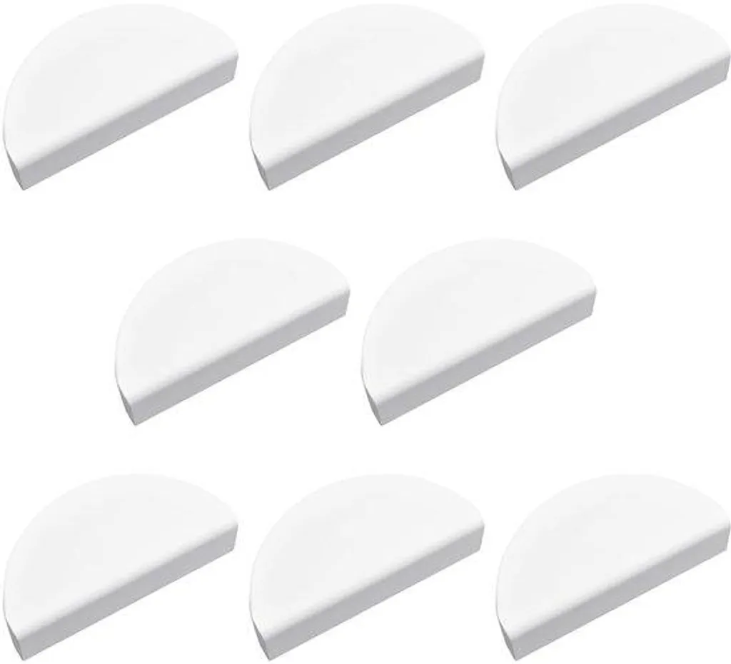 Lot de 8 poignées en aluminium blanc de 128mm pour meuble de cuisine