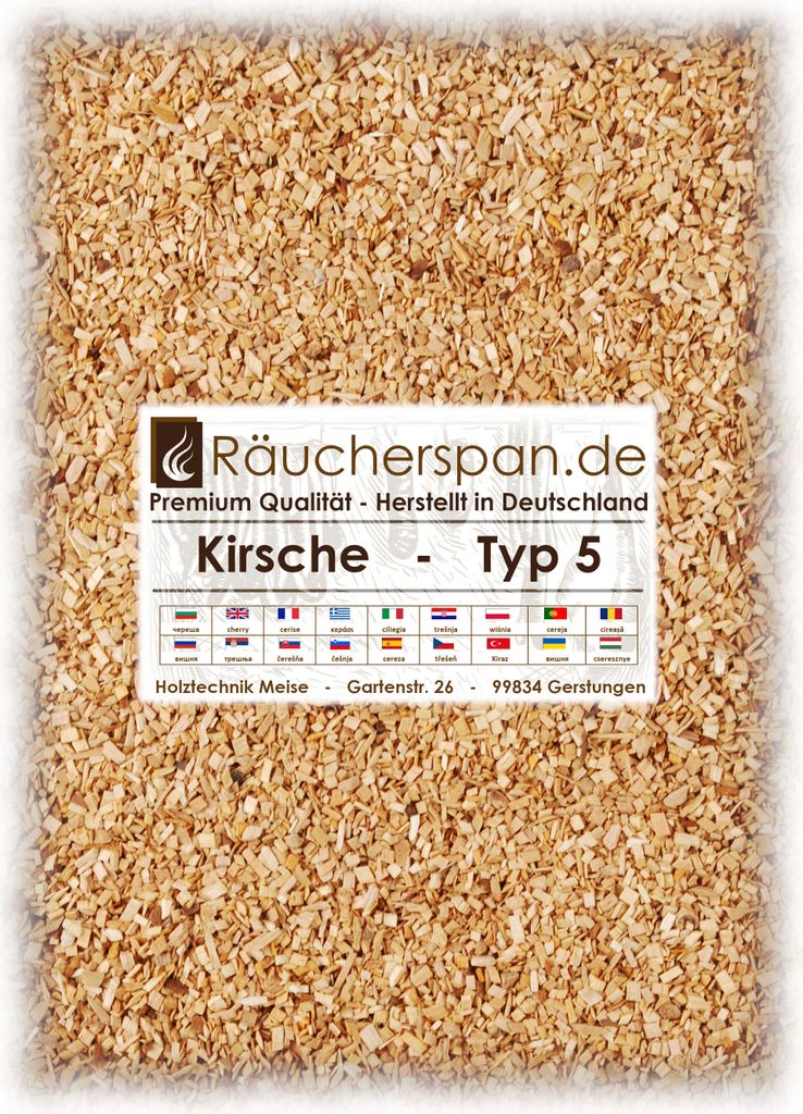 Räucherraspel von räucherspan.de - jetzt auch bei Kaufland - für Borniak Öfen - Kirsche Typ 5, 1kg