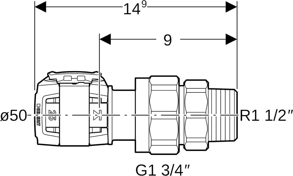 Sicurezza Idrica con Geberit FlowFit d50 mm | Transizione R 1 1/2