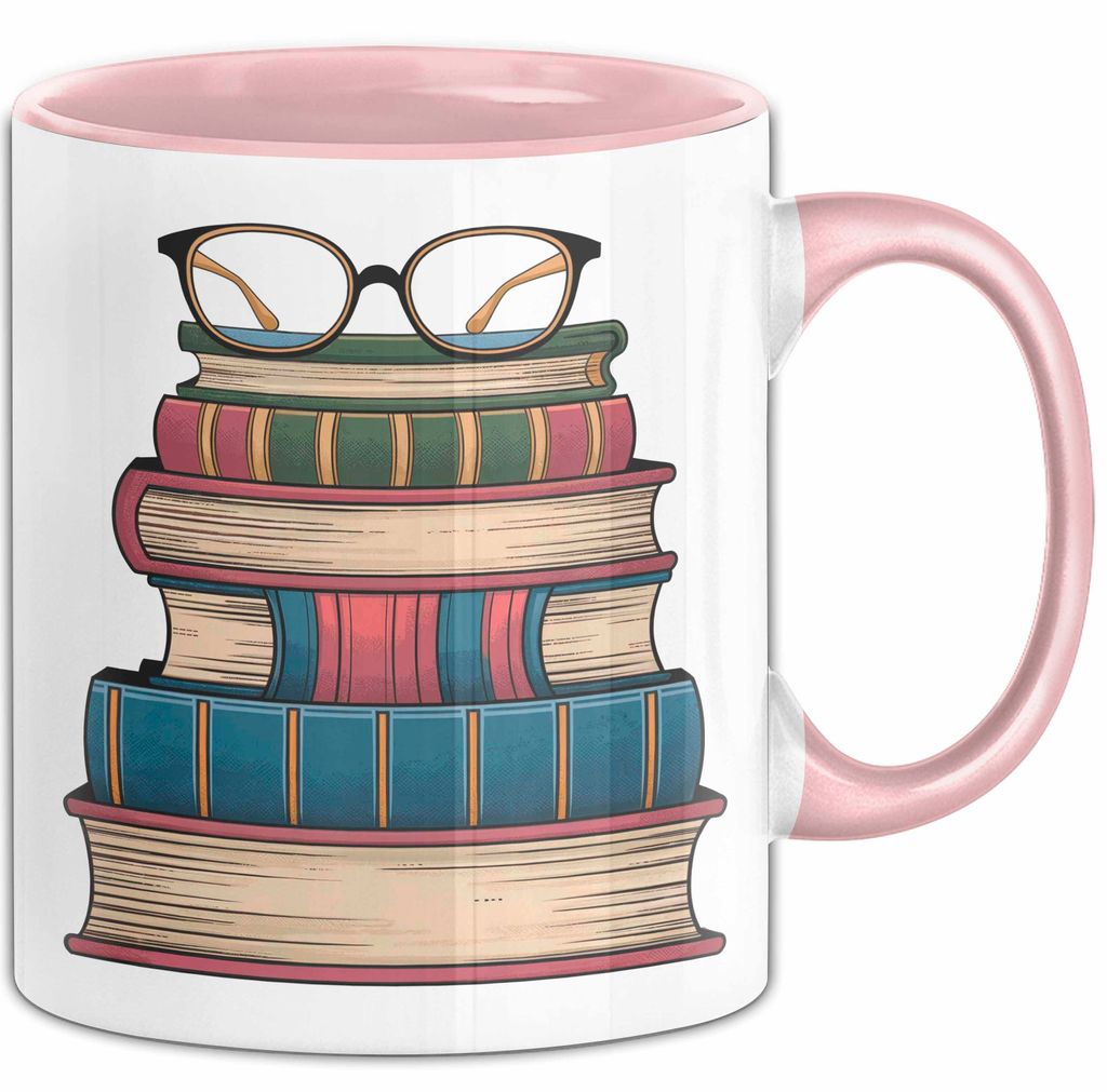Bibliothekar Tasse Geschenkidee für Bücherliebhaber (Rosa)