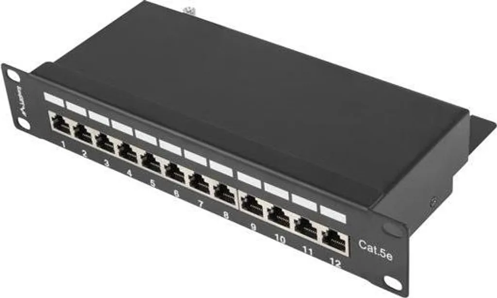 Panneau de brassage RJ45 Lanberg PPF5-9012-B 1U pour rack de réseau
