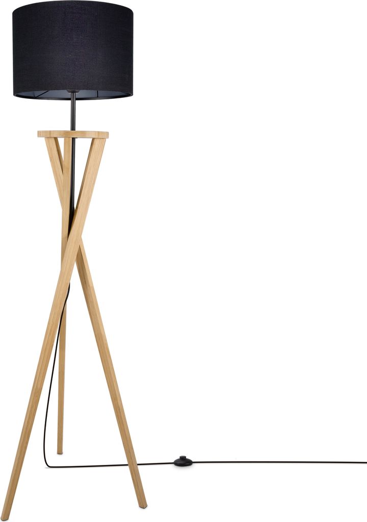 led lampe stehleuchte wohnzimmer-lampe lampenschirm zylindrisch rund steh-lampe arbeitszimmer spielzimmer papier-schirmlampe stimmungsvoll schlicht...